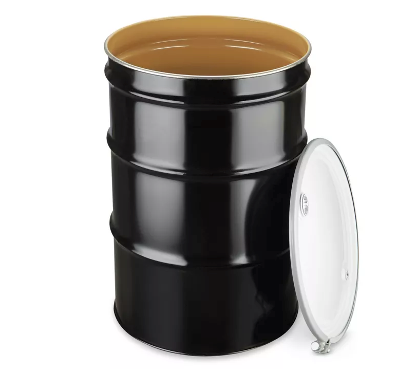 Contenedor Para Residuos 200 Litros Tambo Metal Con Tapa